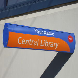 wall-mounted signage plate