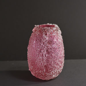 blown glass candle holder