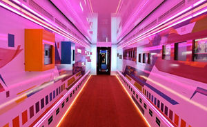 recessed ceiling light fixture / recessed wall / LED / linear