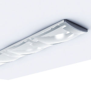 recessed ceiling light fixture / LED / linear / metal