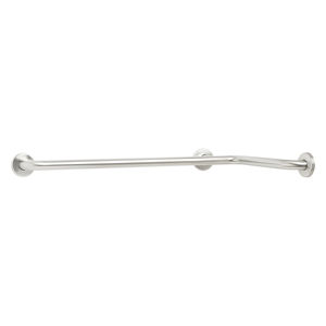 chromed metal grab bar