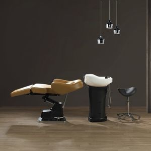 shampoo chair with footrest