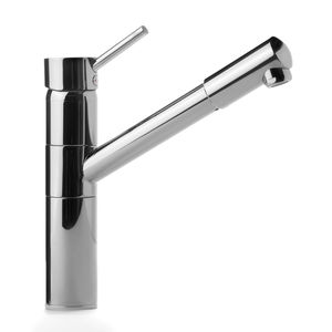 chromed metal mixer tap