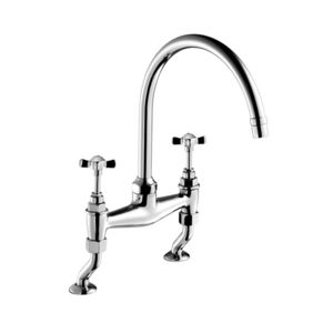 deck mounted double-handle mixer tap 1