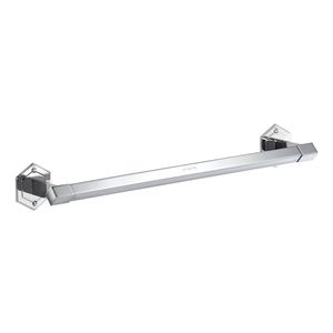 chromed metal grab bar