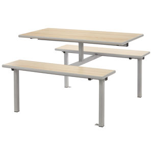 contemporary table and bench set