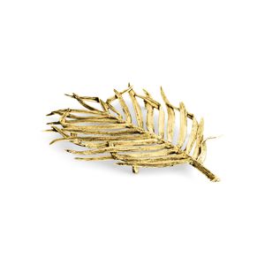 gold-plated brass trivet