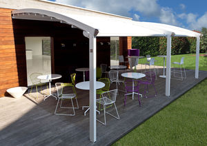 wall-mounted pergola