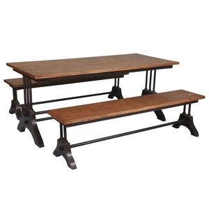 traditional table and bench set