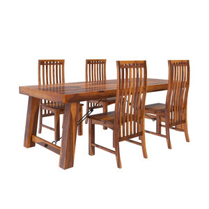 traditional bench and table set