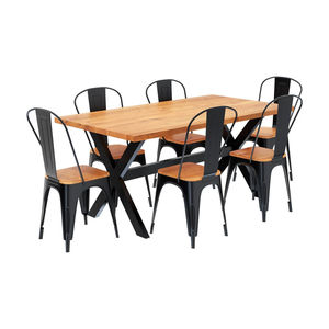 traditional bench and table set