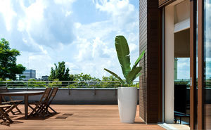 glass-reinforced plastic plant pot