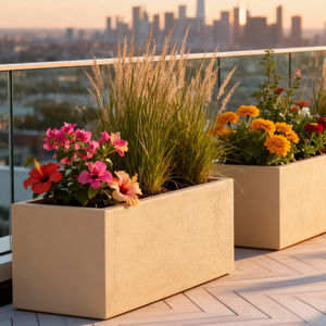 glass-reinforced plastic planter