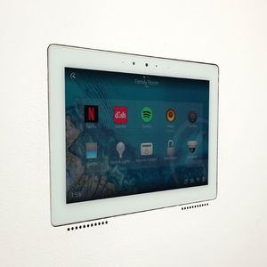 wall-mounted touchscreen holder