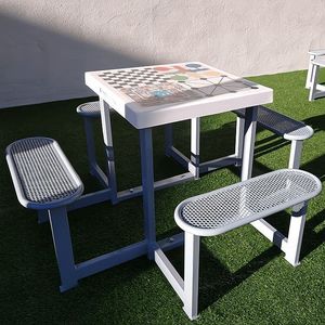 outdoor chess table