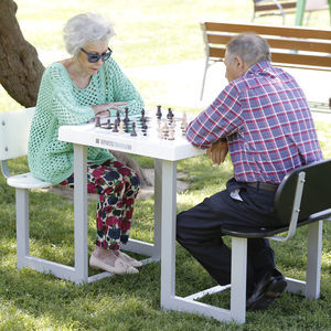 outdoor chess table