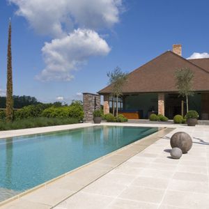 poolside tile / for floors / limestone / matte