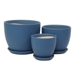 glazed ceramic plant pot