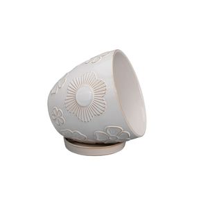 glazed ceramic plant pot
