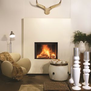 wood-burning fireplace