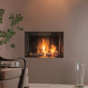 wood-burning fireplace