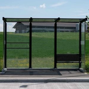 glass bus shelter