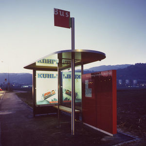 glass bus shelter