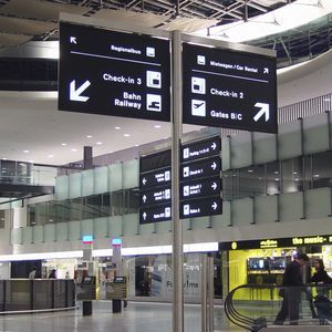 hanging signboard