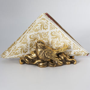 gold napkin holder