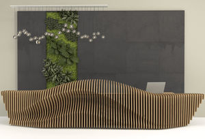 wooden reception desk 1