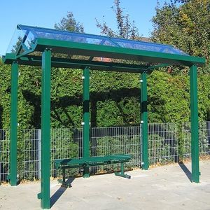 galvanized steel bus shelter