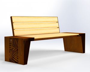 contemporary public bench