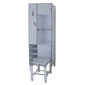 locker with integrated bench