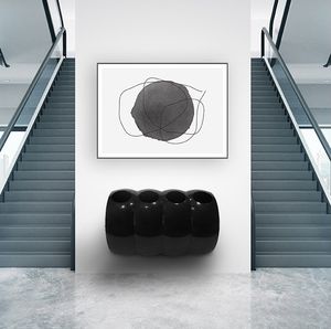wall-mounted trash can