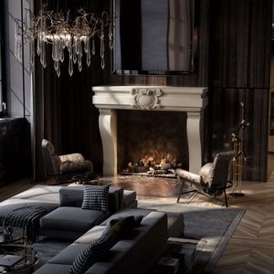 traditional fireplace mantel