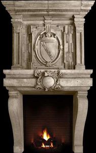 Baroque style overmantel