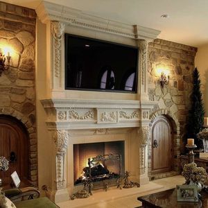classical fireplace mantel