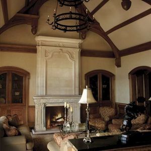 traditional overmantel
