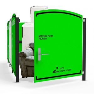 high-density polyethylene (HDPE) trash bin enclosure