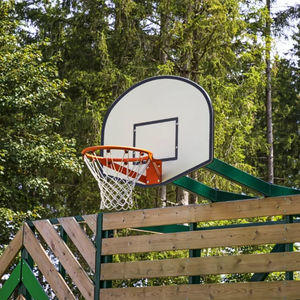 wooden basketball backboard