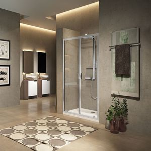 swing shower screen / for alcoves / glass / home