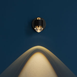 contemporary wall light / brass / glass / LED