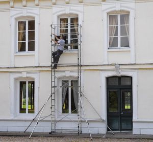wooden scaffolding