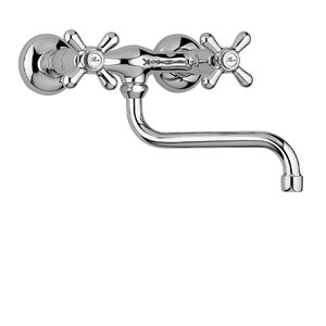 wall-mounted double-handle mixer tap
