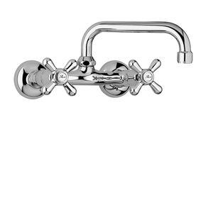 wall-mounted double-handle mixer tap
