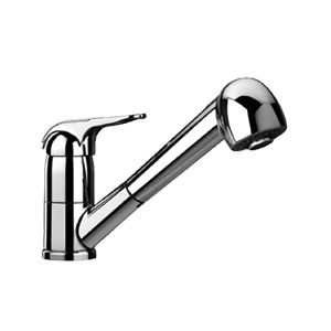 chromed metal mixer tap / mechanical / kitchen / 1-hole