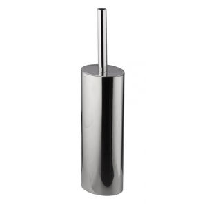 stainless steel toilet brush / wall-mounted / floor-mounted