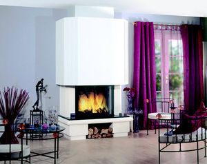 wood-burning fireplace