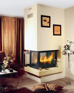 wood-burning fireplace