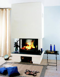wood-burning fireplace
